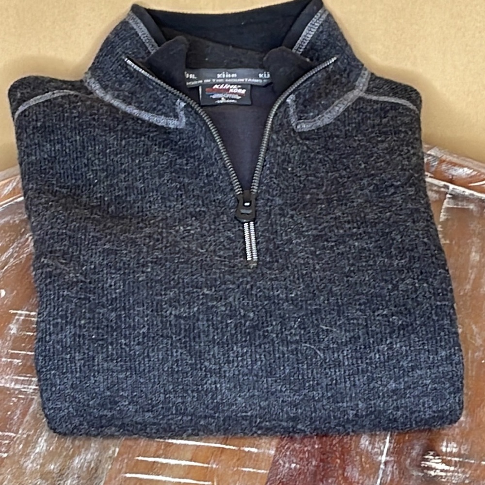 KUHL Charcoal Gray ThermoKore Quarter Zip Wool Blend Jacket